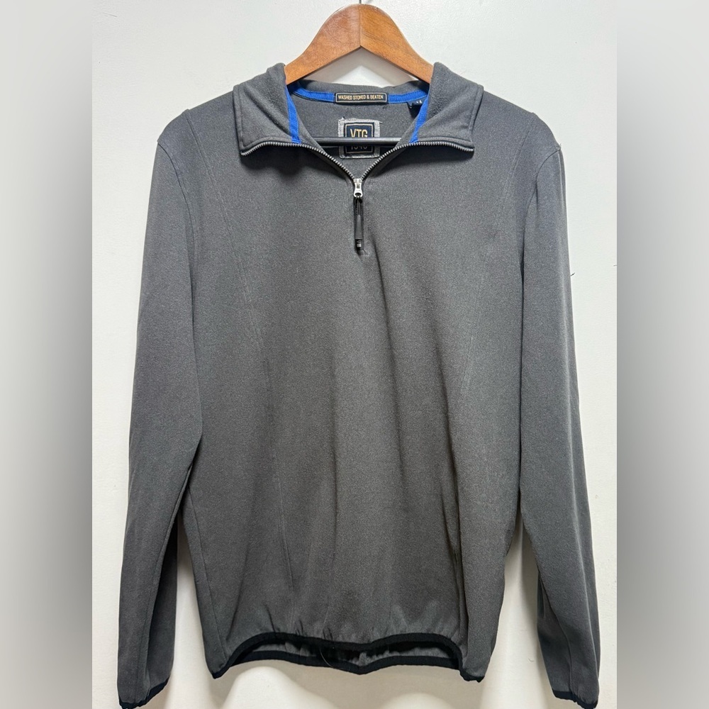 Vineyard Vines Charcoal Zip-Up Sweater